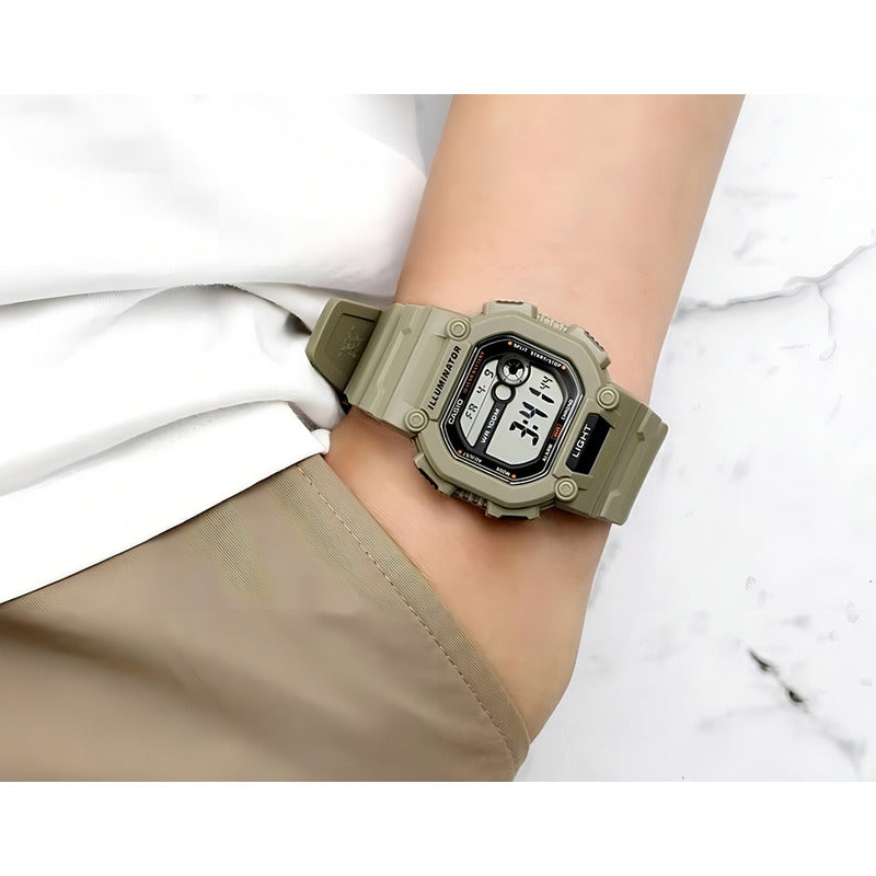 Reloj Casio W-737hx-5av Cuarzo Hombre Blanco Gris Beige