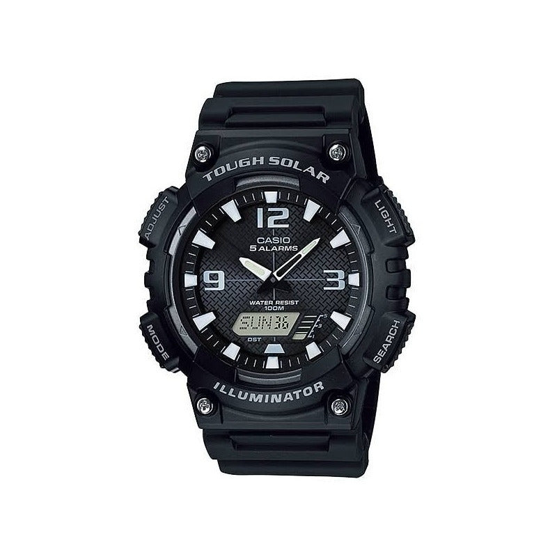 Reloj Pulsera Casio Aq-s810w-1avcf Con Correa De Resina Color Negro