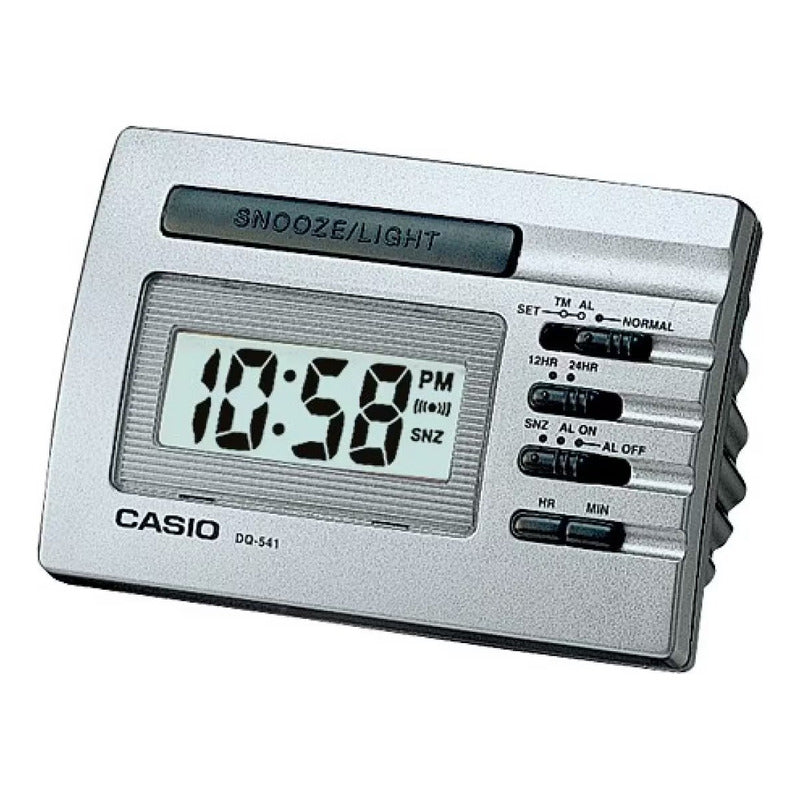 Reloj Despertador Casio Dq-541-8rd Original Plateado