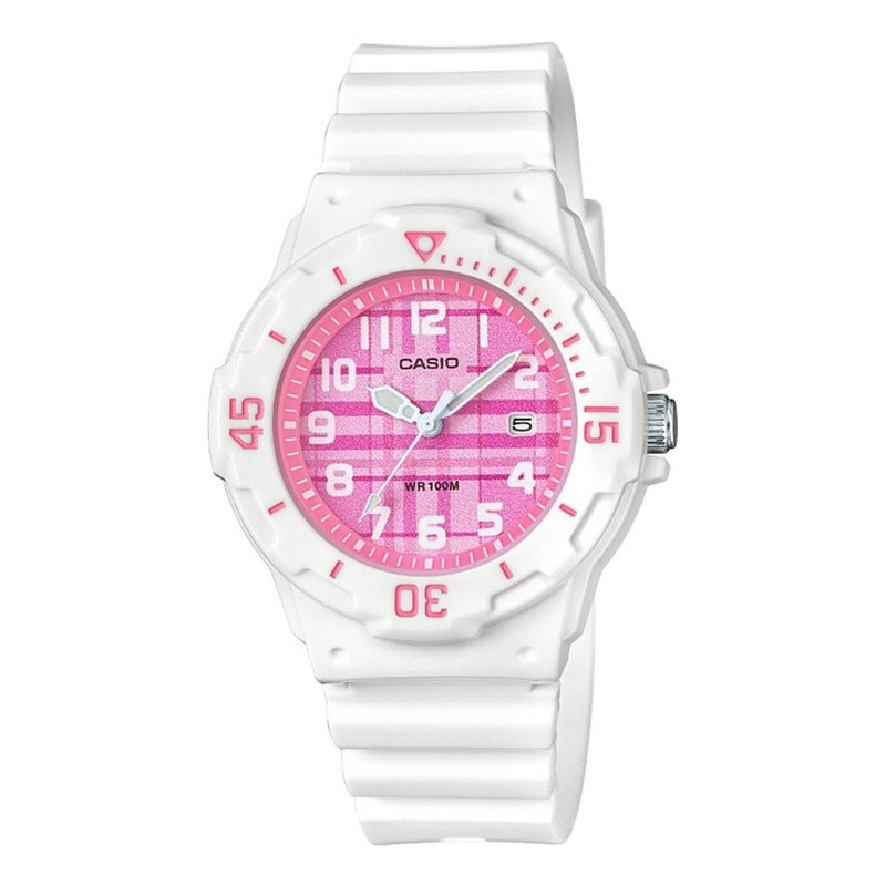 Reloj Casio Sport Lrw-200h-4cvdf Relojesymas Blanco Blanco Rosa