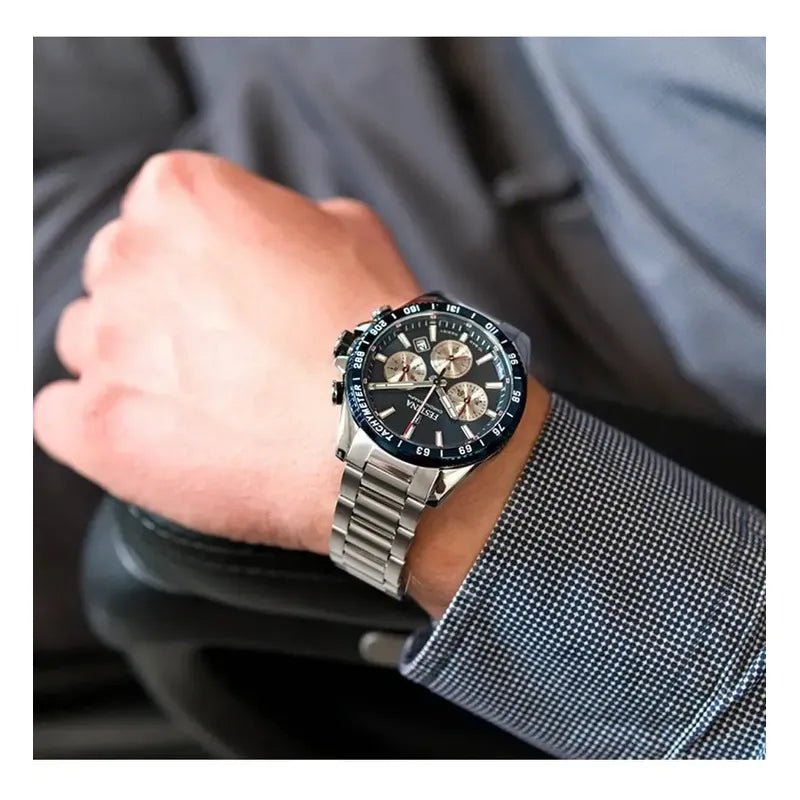 Reloj Hombre Festina F20560 Colores Surtidos Relojesymas Correa Plateado Fondo 2 Azul Azul Oscuro