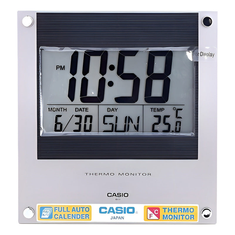 Reloj De Pared Casio Digital Id11 Gris