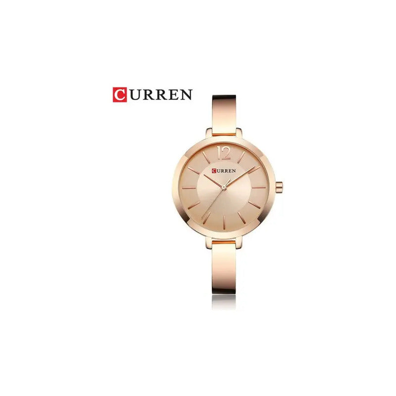 Relojes Simples De Acero Inoxidable 9012-3 Rose
