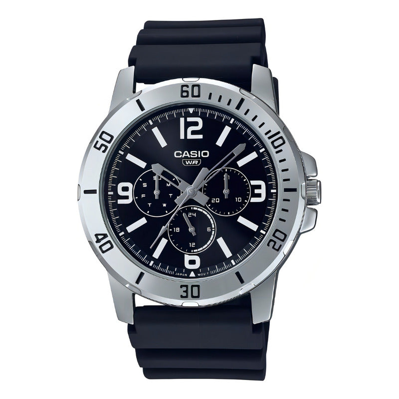 Reloj Hombre Casio Mtp-vd300- Diám. Ø45mm - Impacto Color De La Malla $$$ Color Del Fondo 1b $$$ Plateado