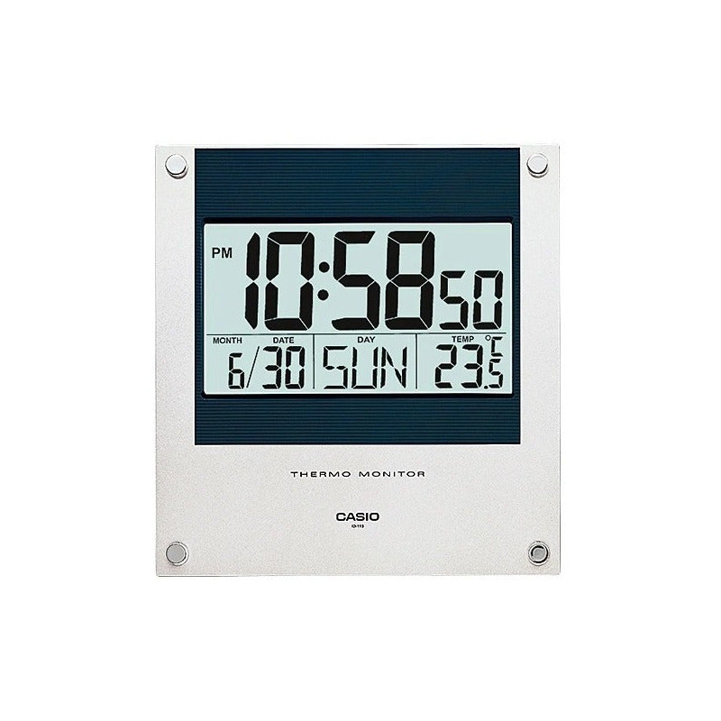 Reloj De Pared Casio Digital Id11 Gris