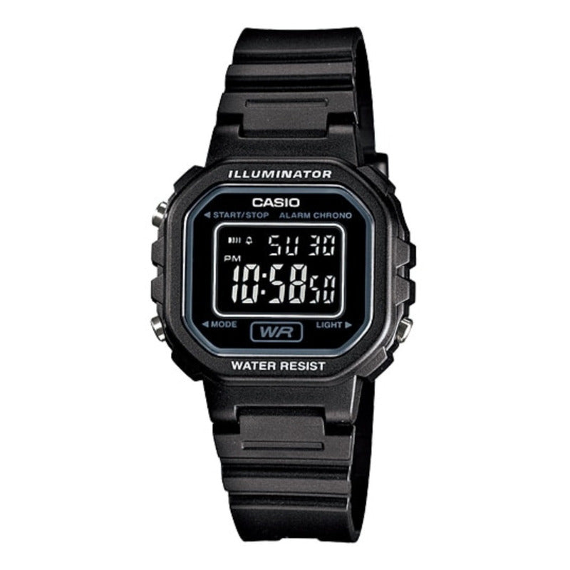Reloj Pulsera Digital Casio La-20wh-4a1 Con Correa De Resina Color Negro