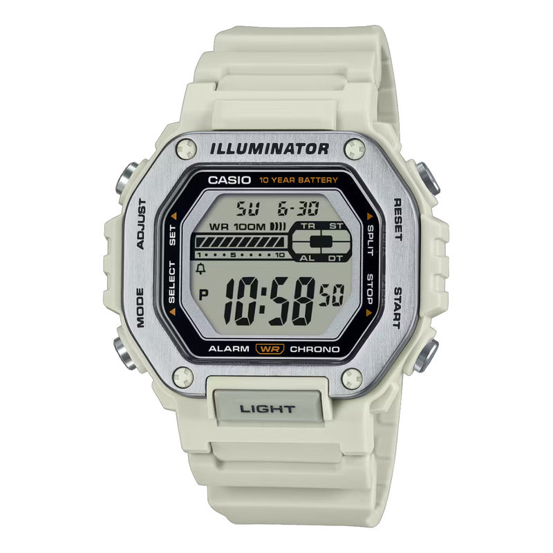 Reloj Hombre Casio Deportivo Mwd-110h-8av Original Blanco Gris