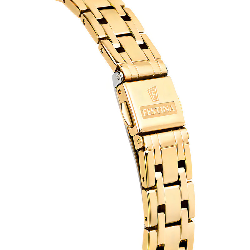 Reloj Festina Mujer F20601.1 Mademoiselle Clasico Acero Color De La Malla Dorado Color Del Fondo Plata