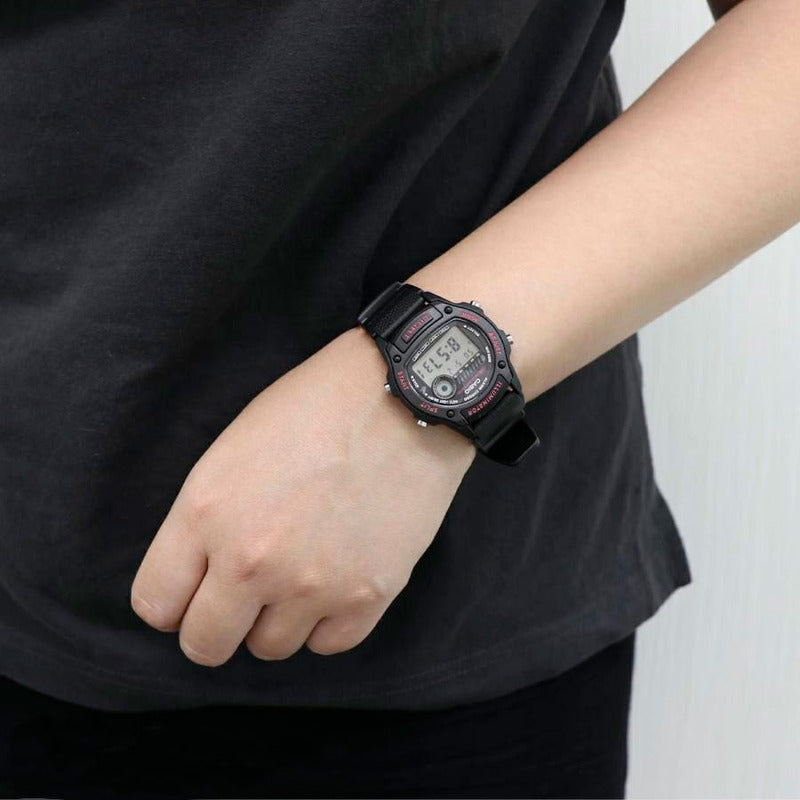Rejoj Casio W-220h-1a2 Chicos Niños Velcro Digital Negro