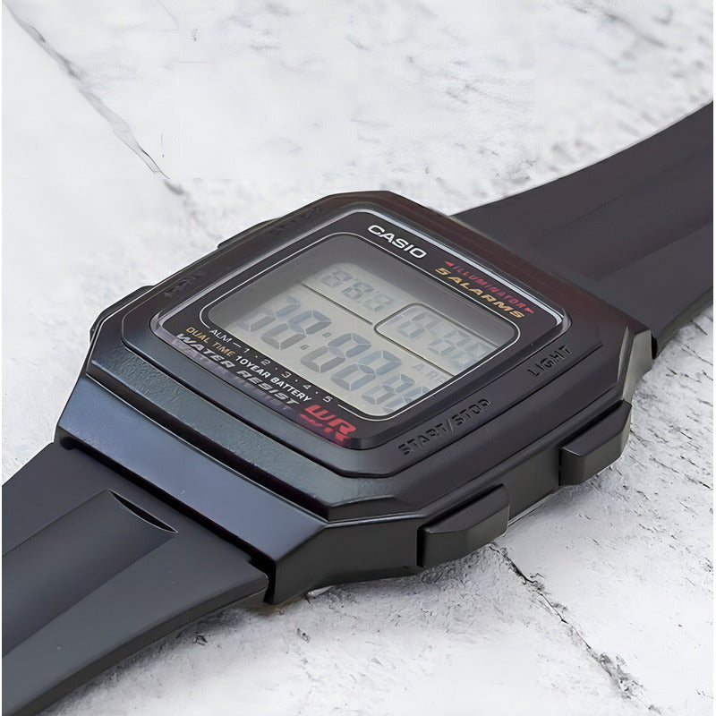 Reloj Casio F-201wa-1adf Cuarzo Hombre Negro Natural