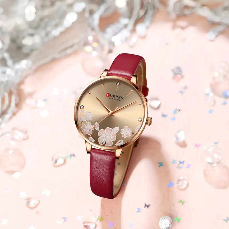 Relojes De Cuarzo Curren Mujer 9068a-4 Rojo