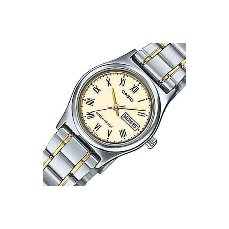 Reloj Metal Mujer Ltp-v006sg-9 Relojesymas Plateado Dorado