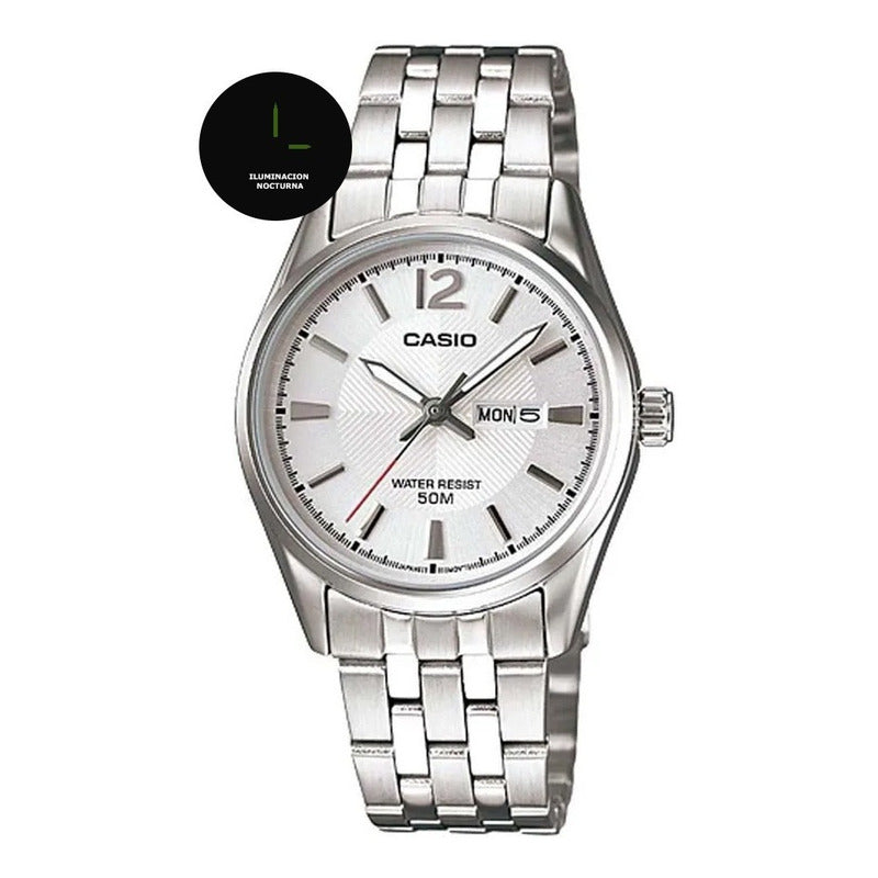 Reloj Casio Dama Ltp-1335d-7a Original Plateado