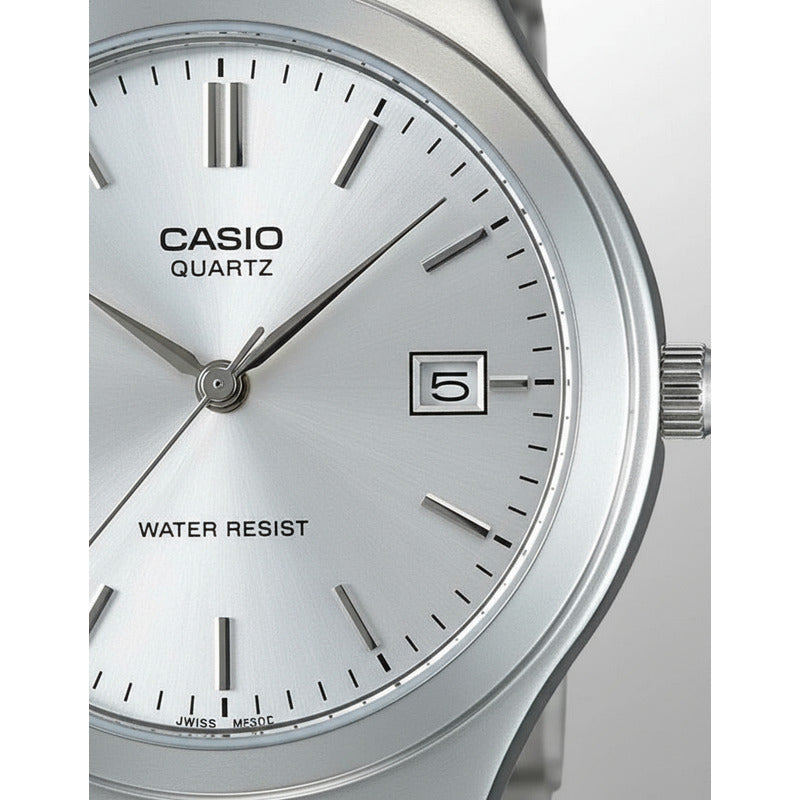Reloj De Mujer Casio Con Correa De Acero Inoxidable Plateado Gris