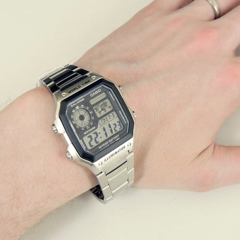 Reloj Casio Ae-1200whd-1 Relojesymas Plateada