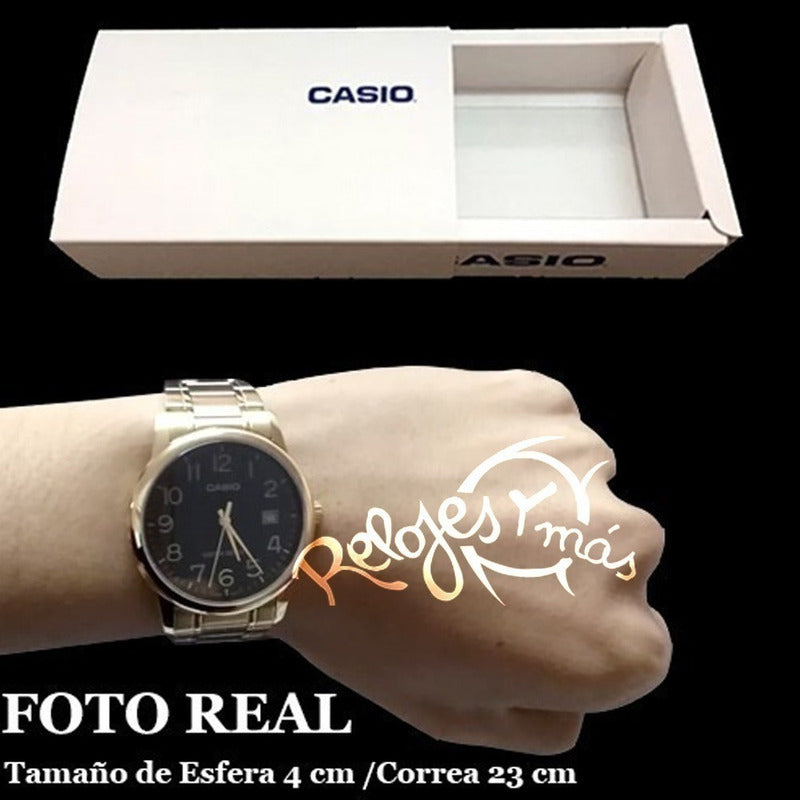 Reloj Casio Hombre Mtp-v002g Colores Surtidos/relojesymas Dorado Negro