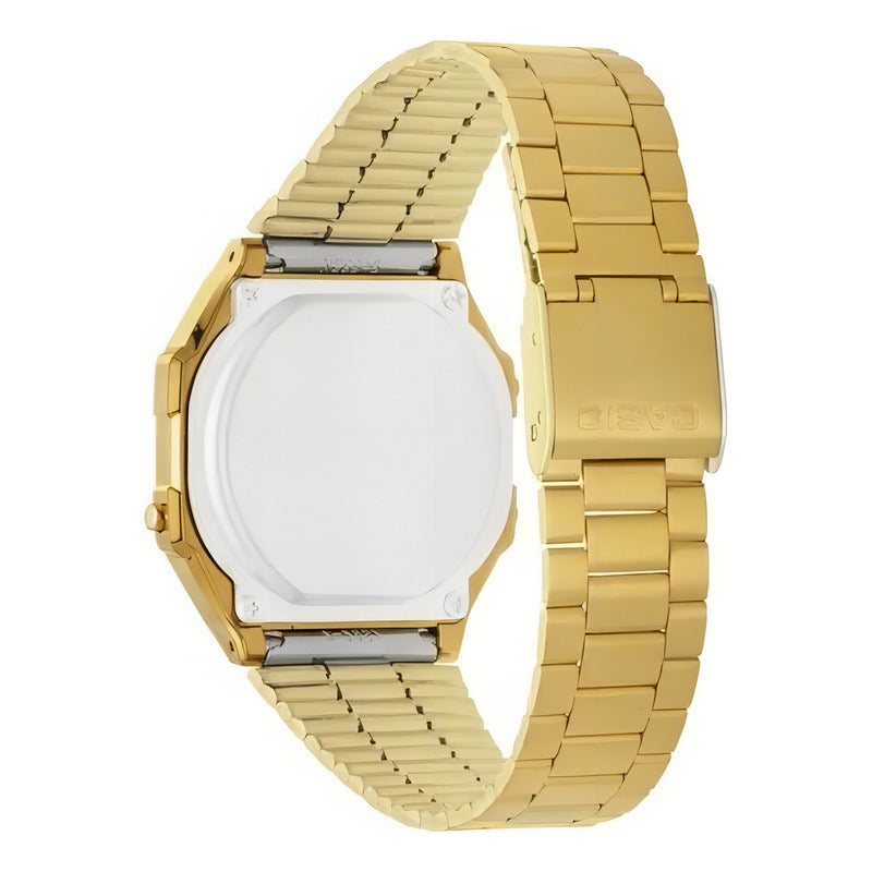 Reloj Casio Unisex Vintage Original A-168wg-9 Color De La Correa Dorado Color Del Bisel Dorado Color Del Fondo Dorado