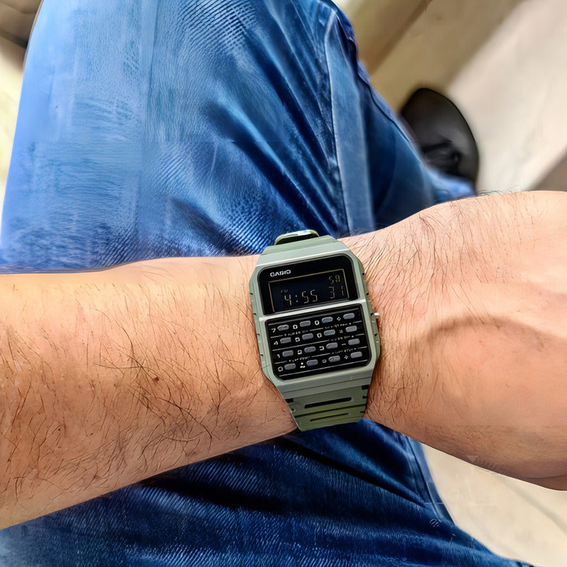 Reloj Calculadora Clasico Casio Ca-wf-3b Verde Wf-3b Surtido