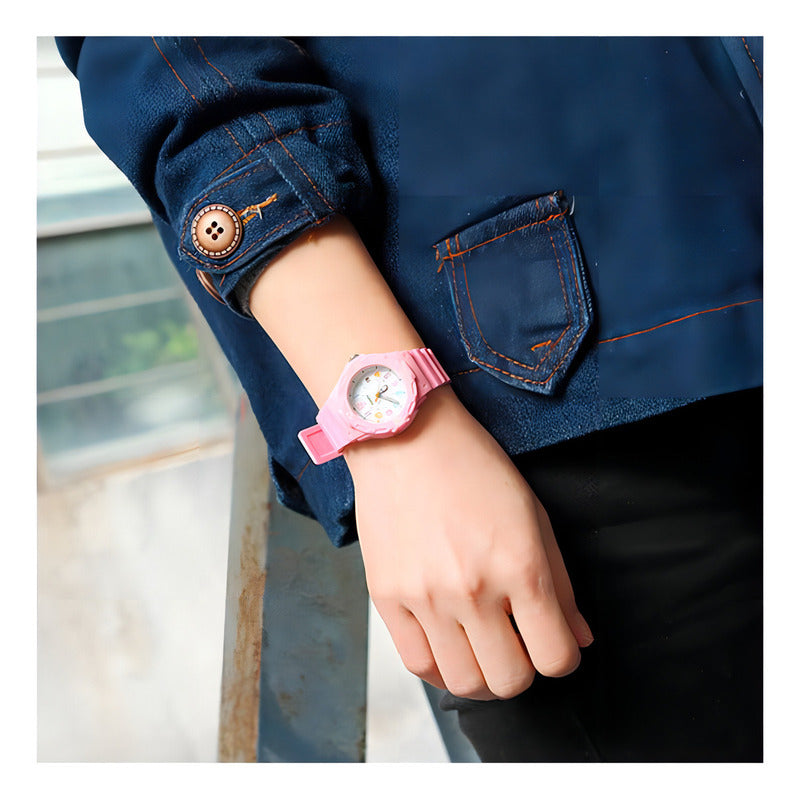Reloj Casio Dama Lrw-200h-4b2vdf Rosa Chicle Blanco