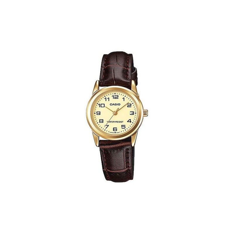 Reloj Casio Dama Ltp-v001gl-9b Marrón Relojesymas Marrón Dorado