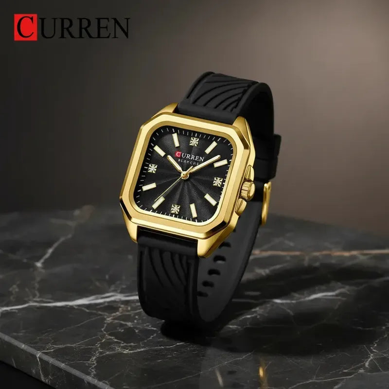 Reloj Para Mujer Curren 9113-4 Kree4504 Dorado Dorado Negro