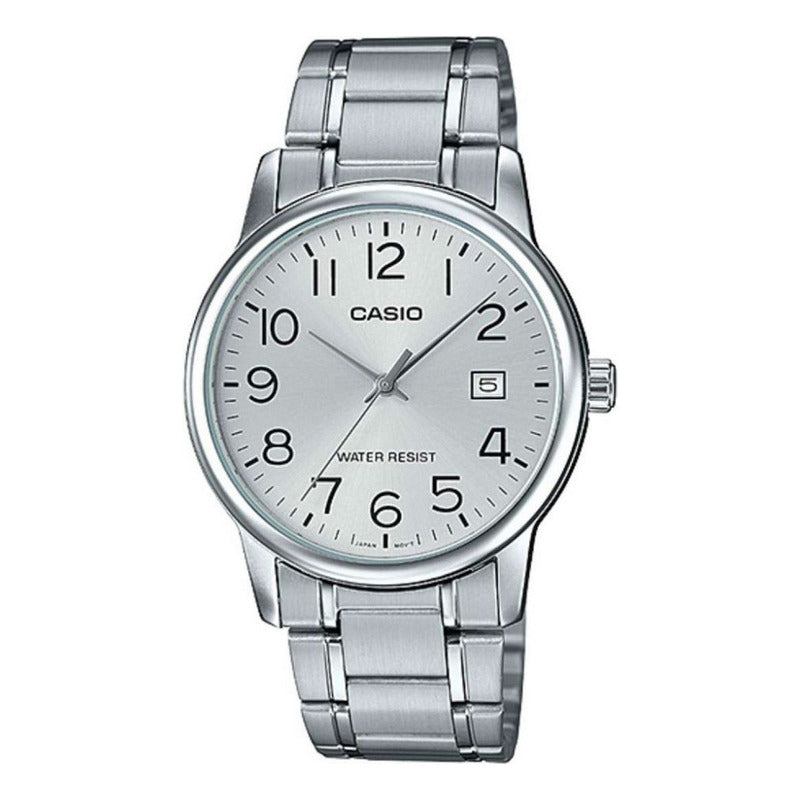 Reloj Pulsera Casio Mtp-v002d-7b Con Correa De Acero Inoxidable Color Plateado Para Hombre