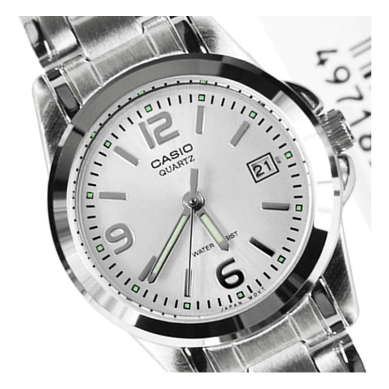Reloj Casio Acero Inoxidable De Dama Ltp-1215a-7acr Plateado