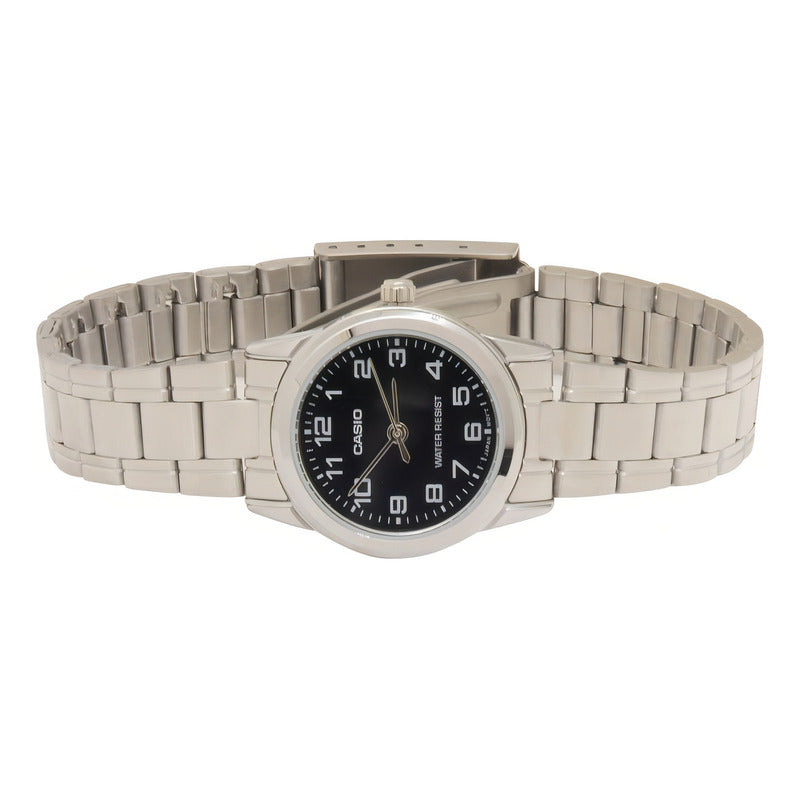 Reloj Casio Mujer Ltp-v001d-1budf Plateado Negro