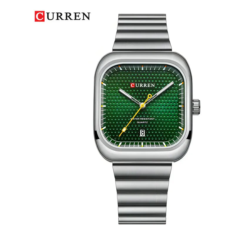 Relojes De Cuarzo Curren Classic Calendario Curren 8460-2 Verde Plata