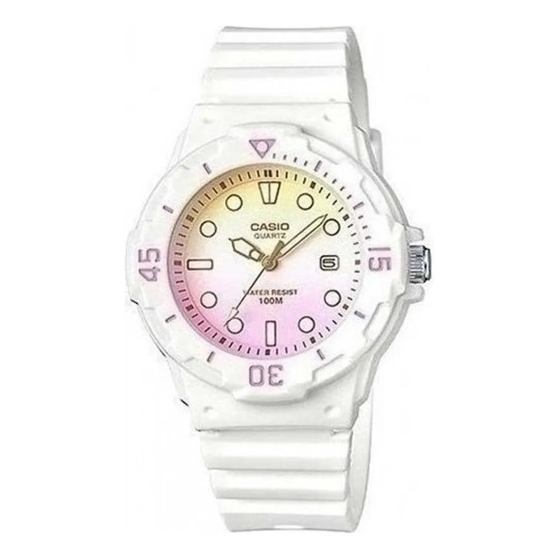 Reloj De Pulsera Casio Youth Lrw-200h-4e2v Original Blanco Amarillo-blanco-rosa