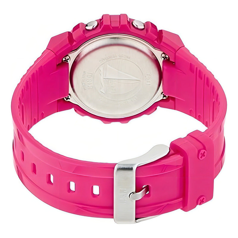 Reloj Digital Q&q M138 Fucsia Cuarzo Infantil Resistente Al Agua