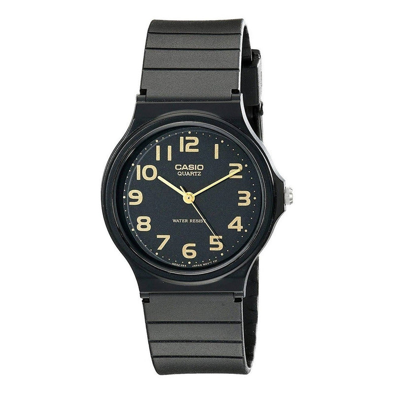 Reloj Pulsera Casio Mq-24-1b2 Con Correa De Resina Color Gris Oscuro - Fondo Negro