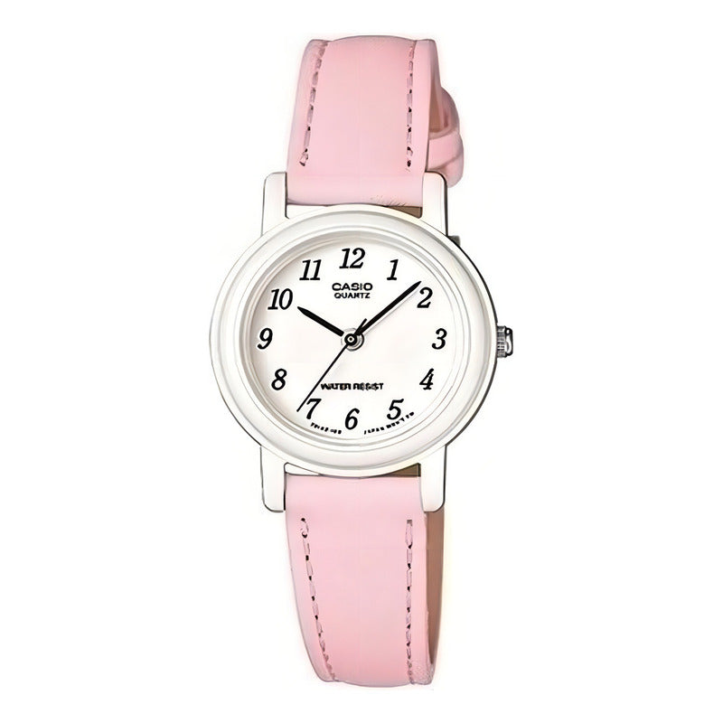 Reloj Casio Análogo Mujer Lq-139l-4b1 Color De La Correa Rosa Color Del Bisel Blanco Color Del Fondo Blanco