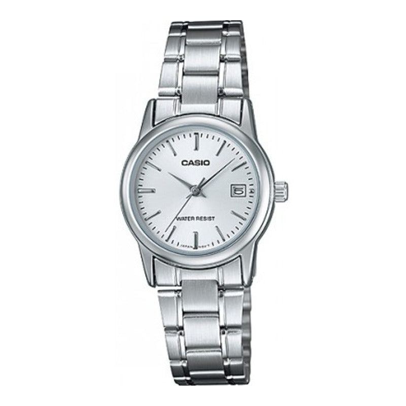 Reloj Dama Casio Ltp-v002d-7a Mujer Fechador Plateado Plateado Ltp-v002d-7a Ma