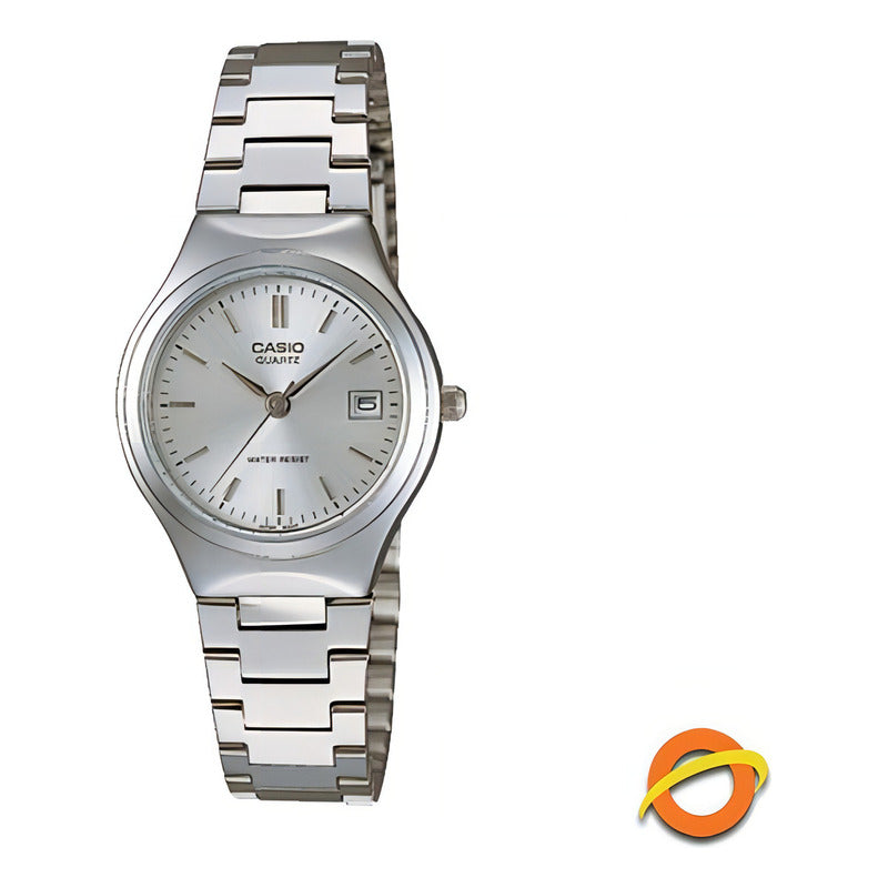 Reloj De Mujer Casio Con Correa De Acero Inoxidable Plateado Gris