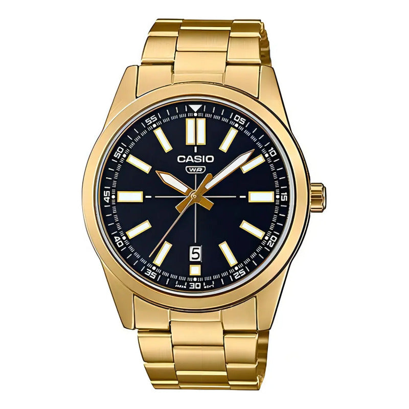 Reloj Casio Hombre Mtp-vd02g-1eudf Dorado Negro