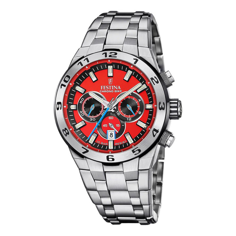 Reloj Festina Hombre F20670/5 Chrono Bike Original Plateado Plateado Fucsia
