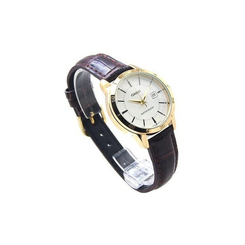 Reloj Casio Mujer Ltp-v004gl-7audf Café