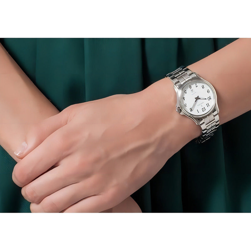 Reloj Festina Mujer Acero F16748.1 Clasico Calendario Blanco Color De La Malla Plateado Color Del Bisel Plateado