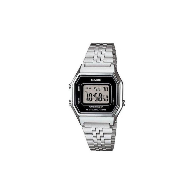Reloj Casio La680wa-1df Plateado Negro