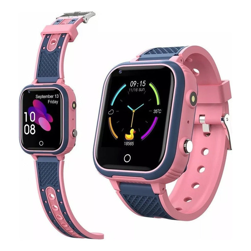 Reloj Smartwatch Lt21-pk Gps Niñas C Internet 4g Rosa Rosa/gris Gris