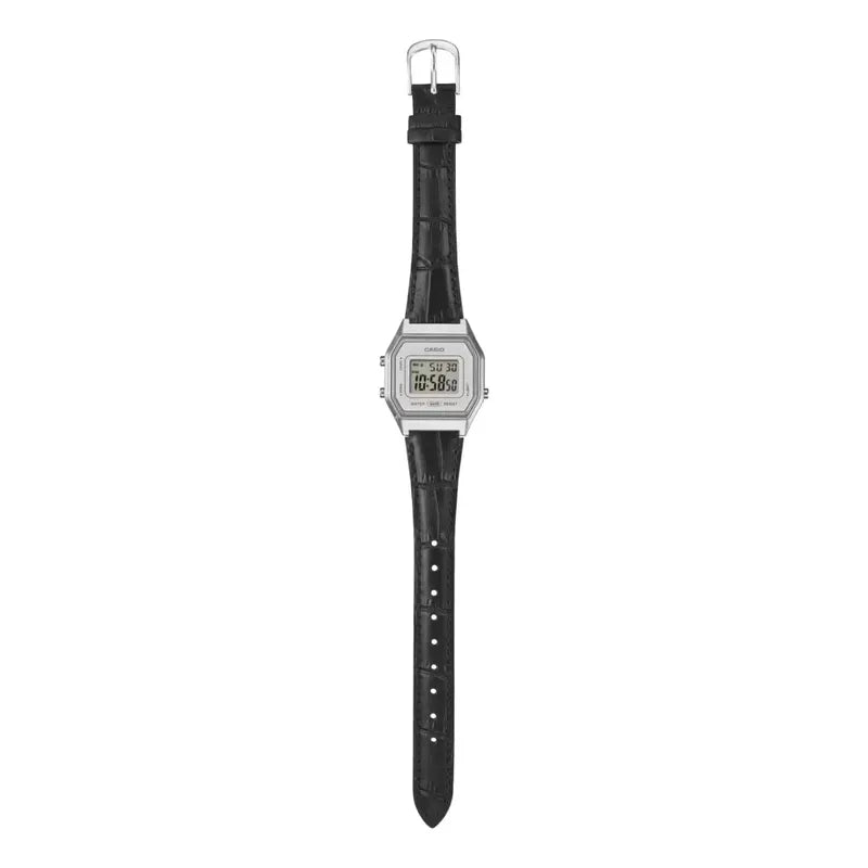 Reloj Casio Digital Vintage Cuarzo Para Mujer La680wel-1 Negro Plateado Relojes De Muñeca