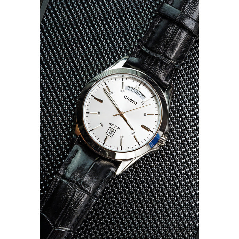 Reloj Casio Mtp_1370l_7av Cuarzo Hombre Color De La Correa Negro