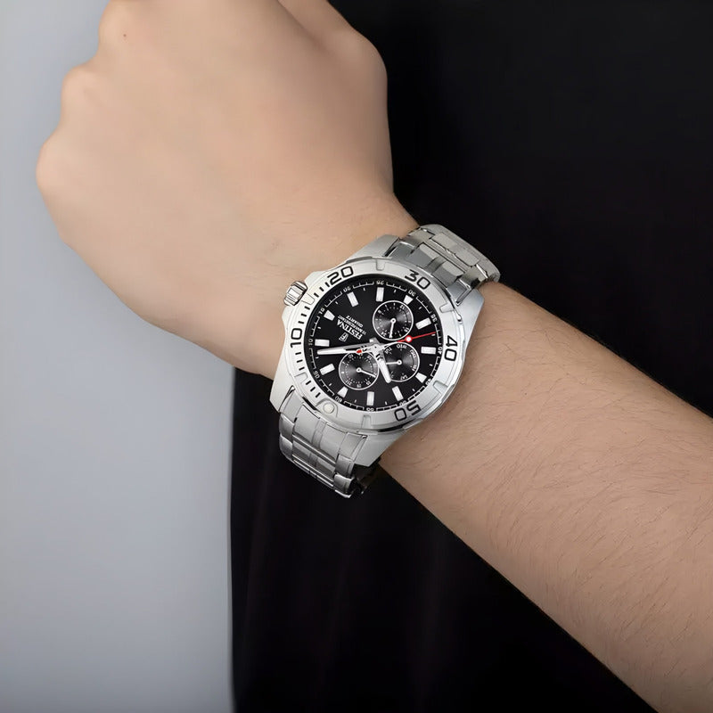 Reloj De Hombre Festina Multifunción F20445/3 Plateado