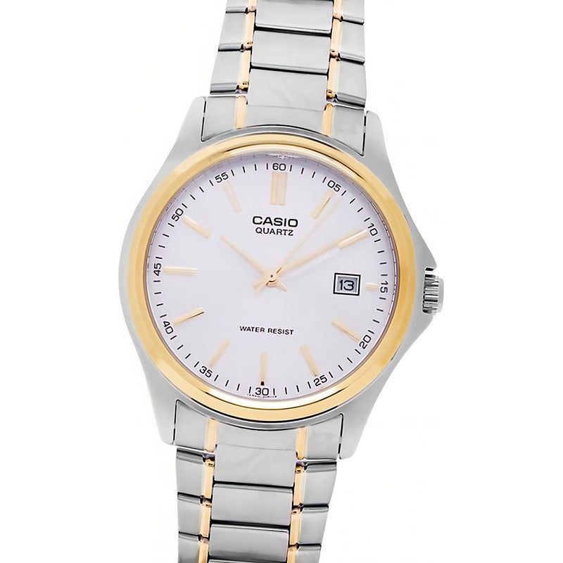 Reloj Análogo Casio Mtp-1183g-7a Fechador Silver Gold Hombre
