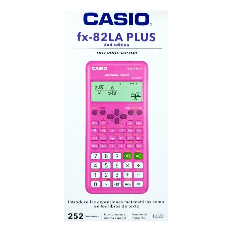 Calculadora Casio Cientifica Fx-82laplus2-pk Plus Color Rosa