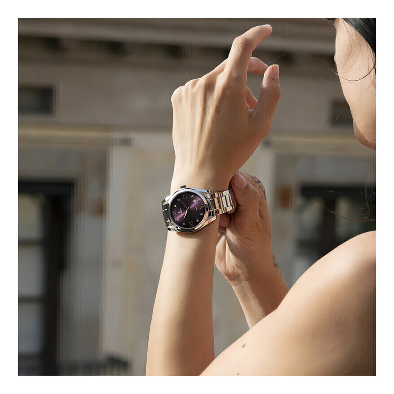 Reloj Festina Boyfriend Mujer Acero Inoxidable F16790e Plateado Violeta