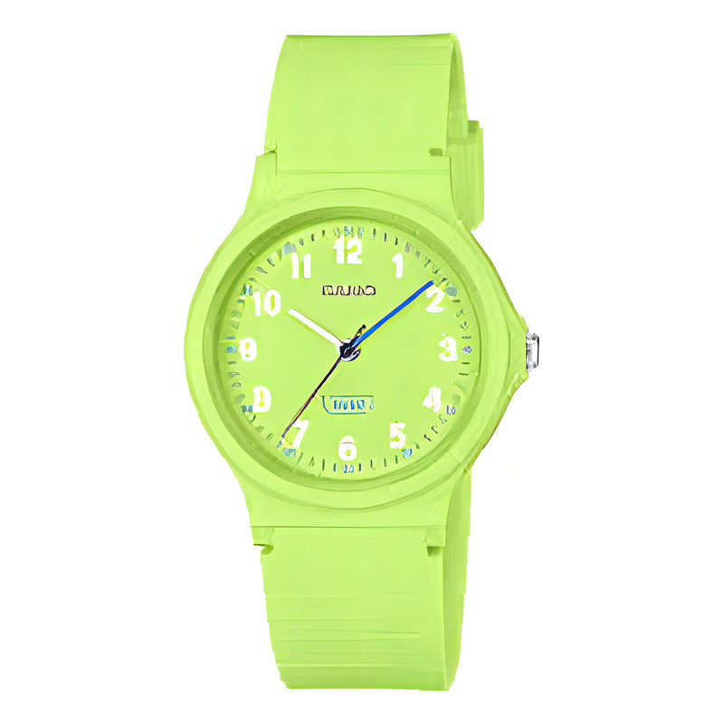 Reloj Casio Lq-24b-3b Mujer - Analogo Verde Lima