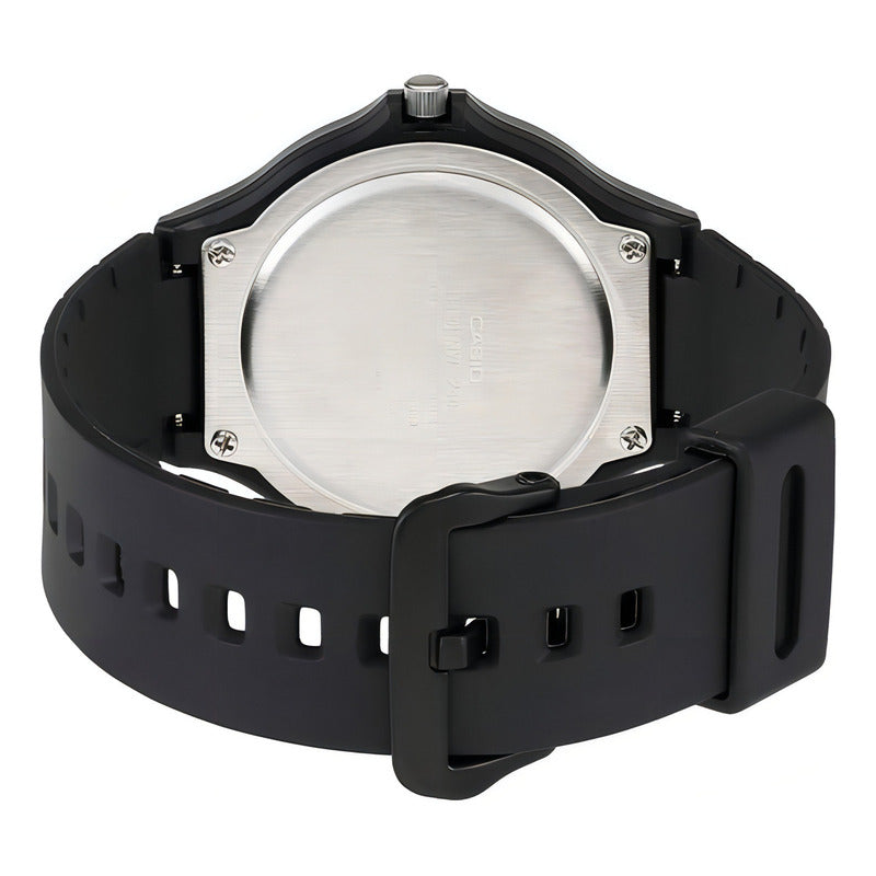 Reloj Casio Hombre Mw-240-1b2v Color De La Correa Negro Color Del Fondo Negro