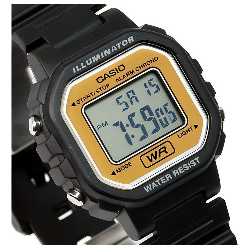 Reloj Mujer Casio La-20wh-9adf /relojeria Violeta Color De La Correa Negro